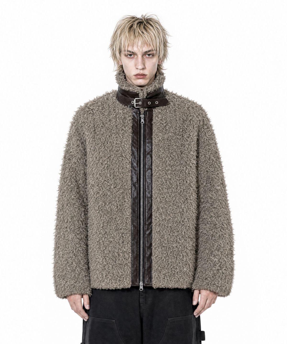 아이돈워너셀(IDWS) Nodal Fur Jacket Beige