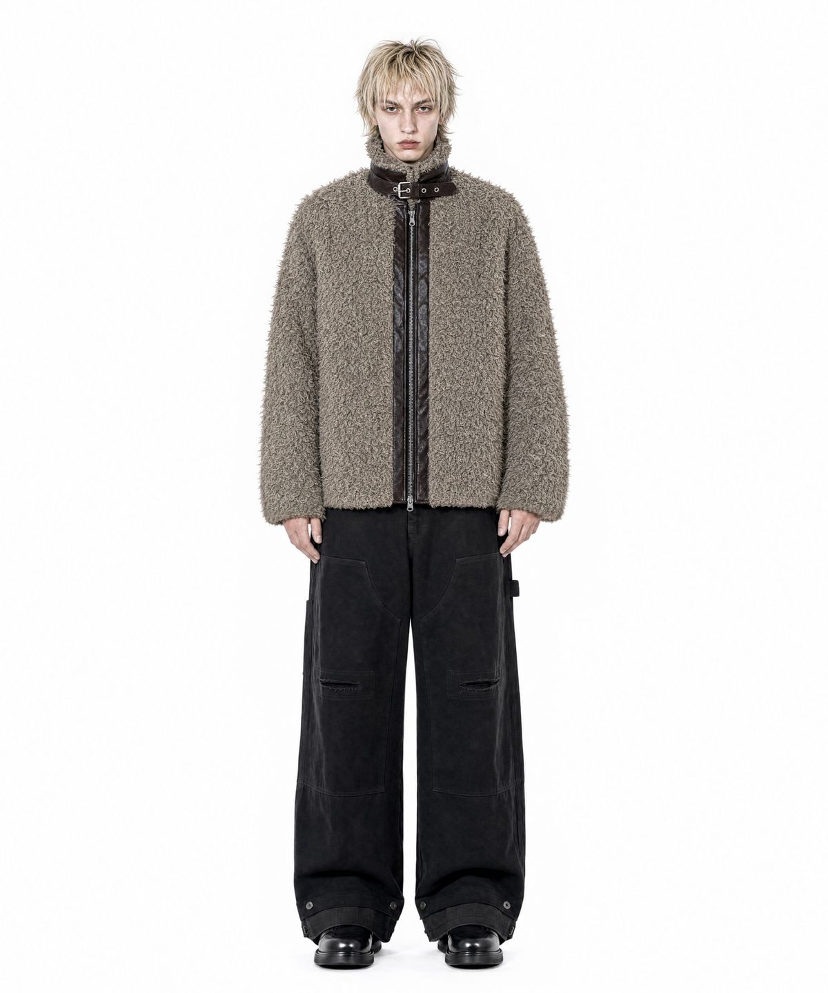 아이돈워너셀(IDWS) Nodal Fur Jacket Beige