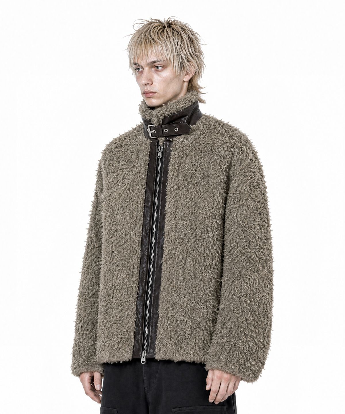 아이돈워너셀(IDWS) Nodal Fur Jacket Beige
