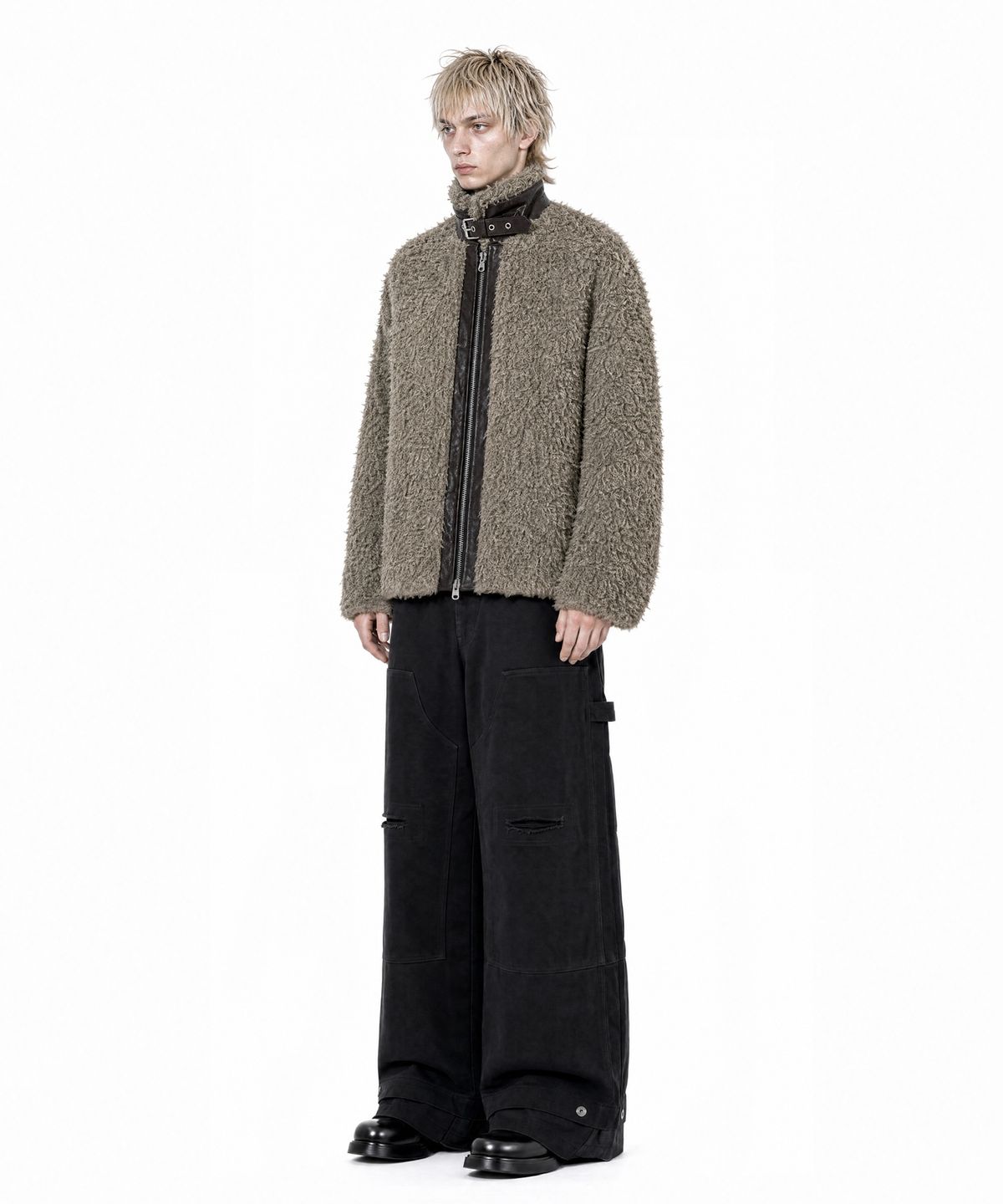 아이돈워너셀(IDWS) Nodal Fur Jacket Beige