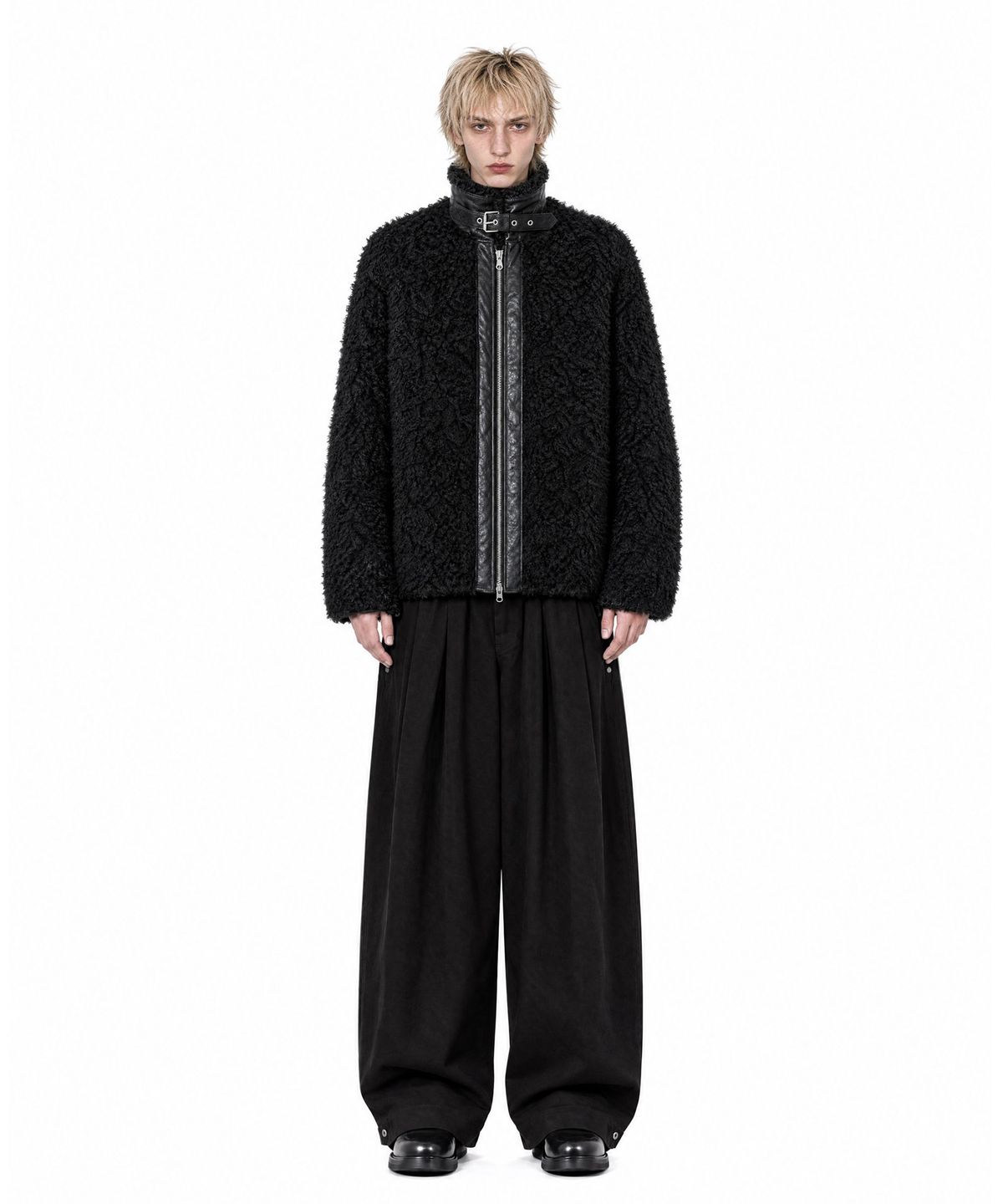 아이돈워너셀(IDWS) Nodal Fur Jacket Black