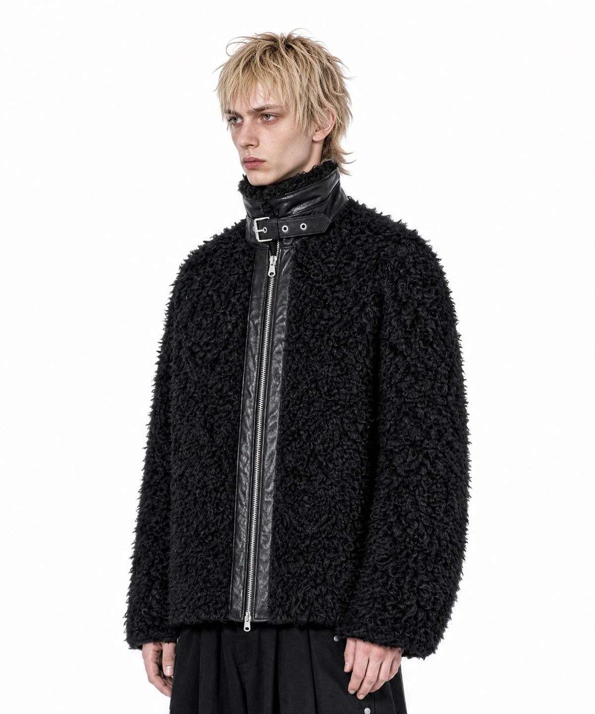 아이돈워너셀(IDWS) Nodal Fur Jacket Black