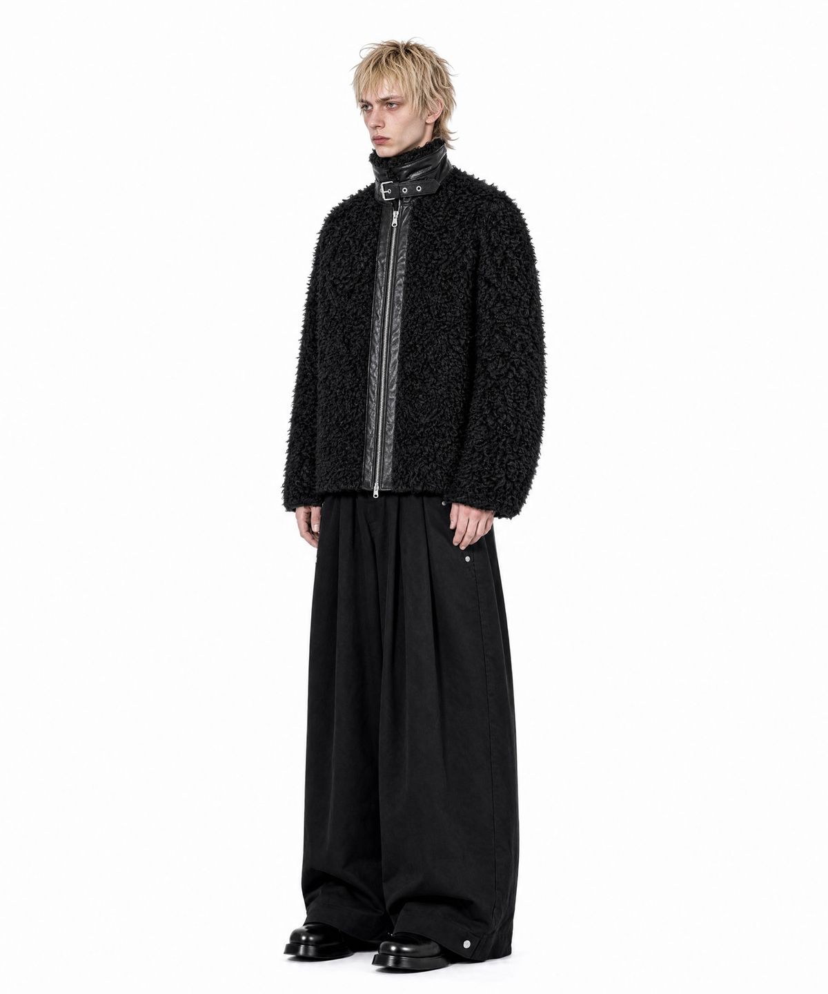 아이돈워너셀(IDWS) Nodal Fur Jacket Black