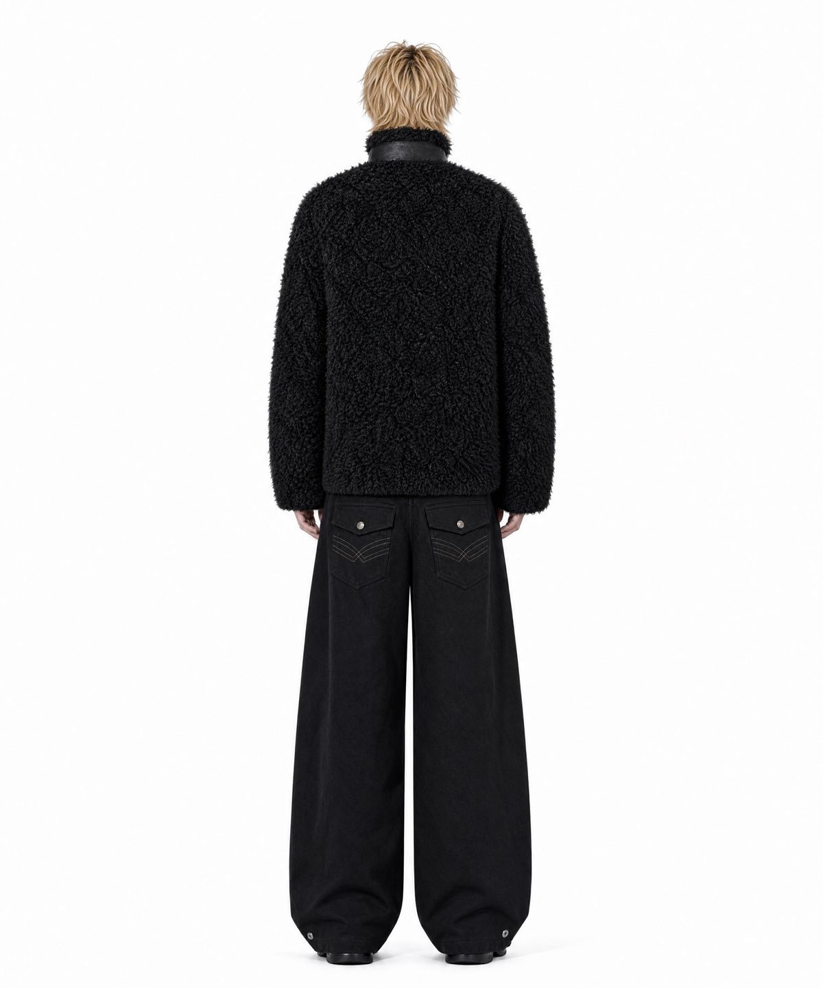 아이돈워너셀(IDWS) Nodal Fur Jacket Black