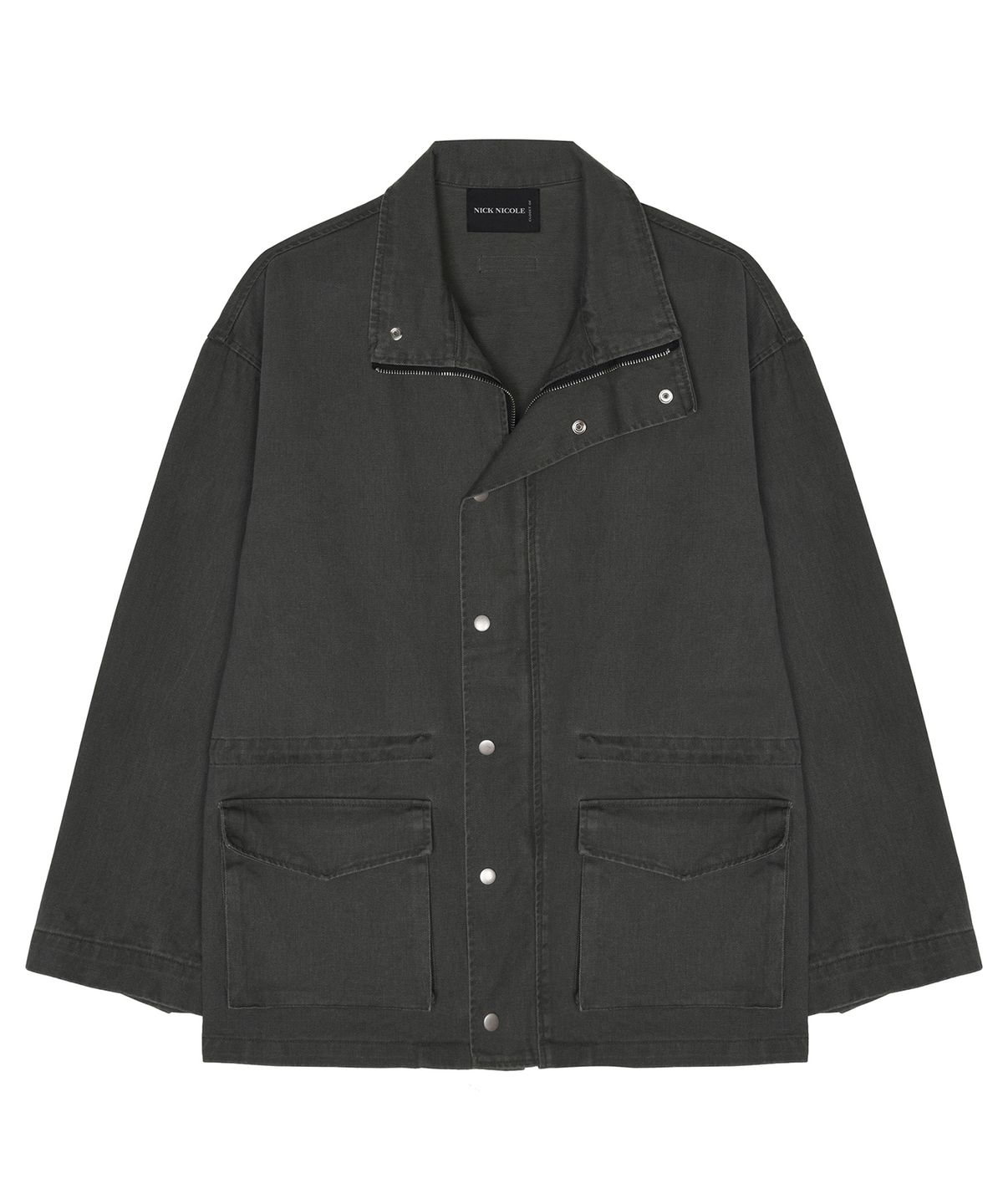 닉앤니콜(NICK&NICOLE) VINTAGE WASH FIELD JACKET_CHARCOAL