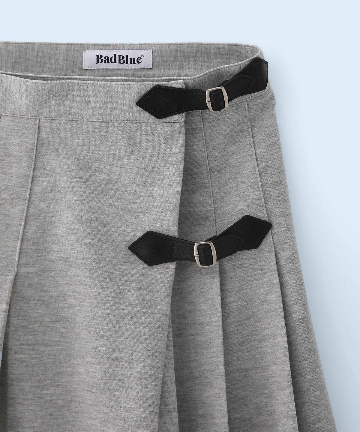 배드블루(BADBLUE) New School Cotton Buckle Lap Skirt