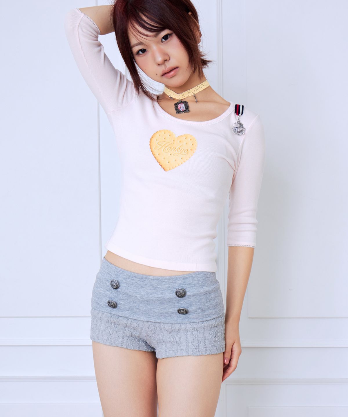 혼쿄(HONKYO) Little Rose Cameo Choker