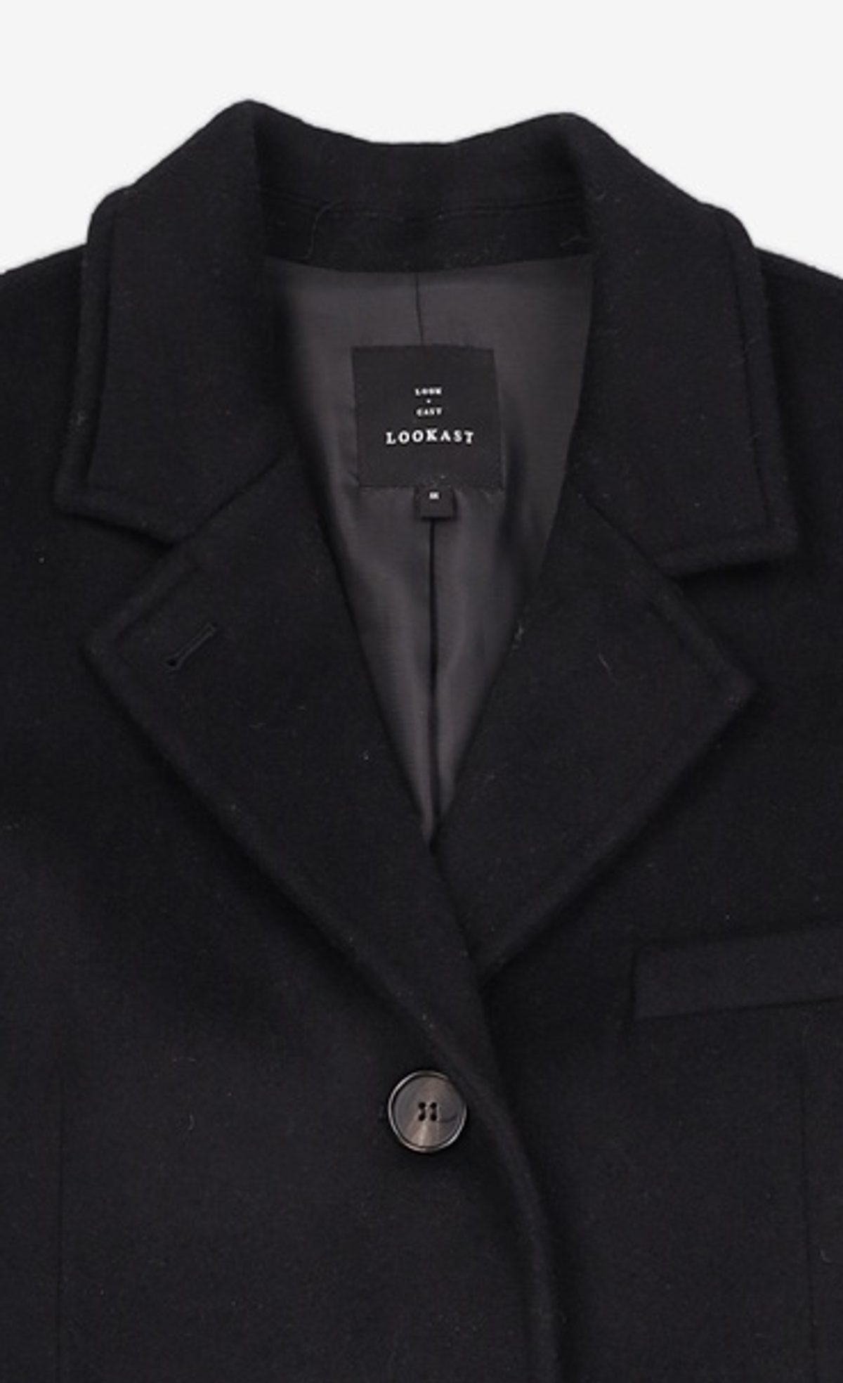 룩캐스트(LOOKAST) 소이 울 싱글 코트 / SOY WOOL SINGLE COAT_BLACK M