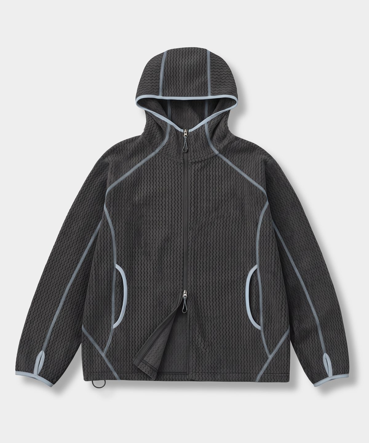 유젠(EUGGEN) 멜로우 바라클라바 플리스 후드집업_차콜