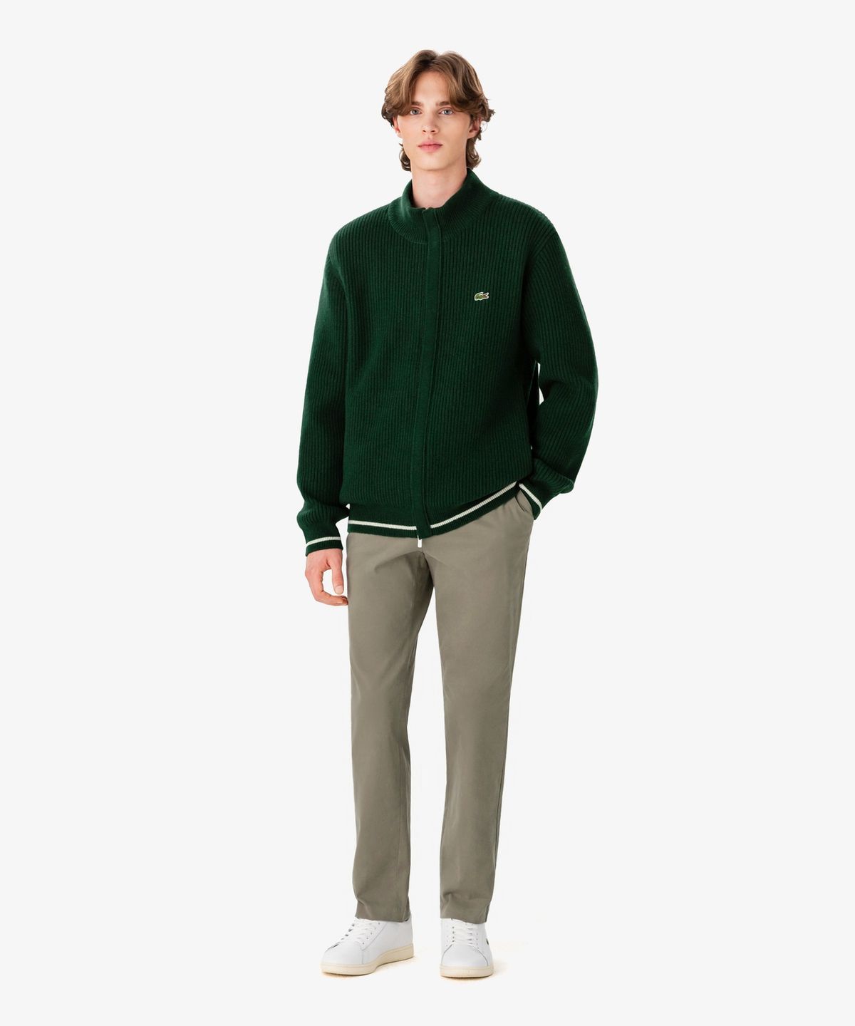 라코스테(LACOSTE) 남성 탑핑 하찌 풀집업 가디건 AH255E-56N YZP