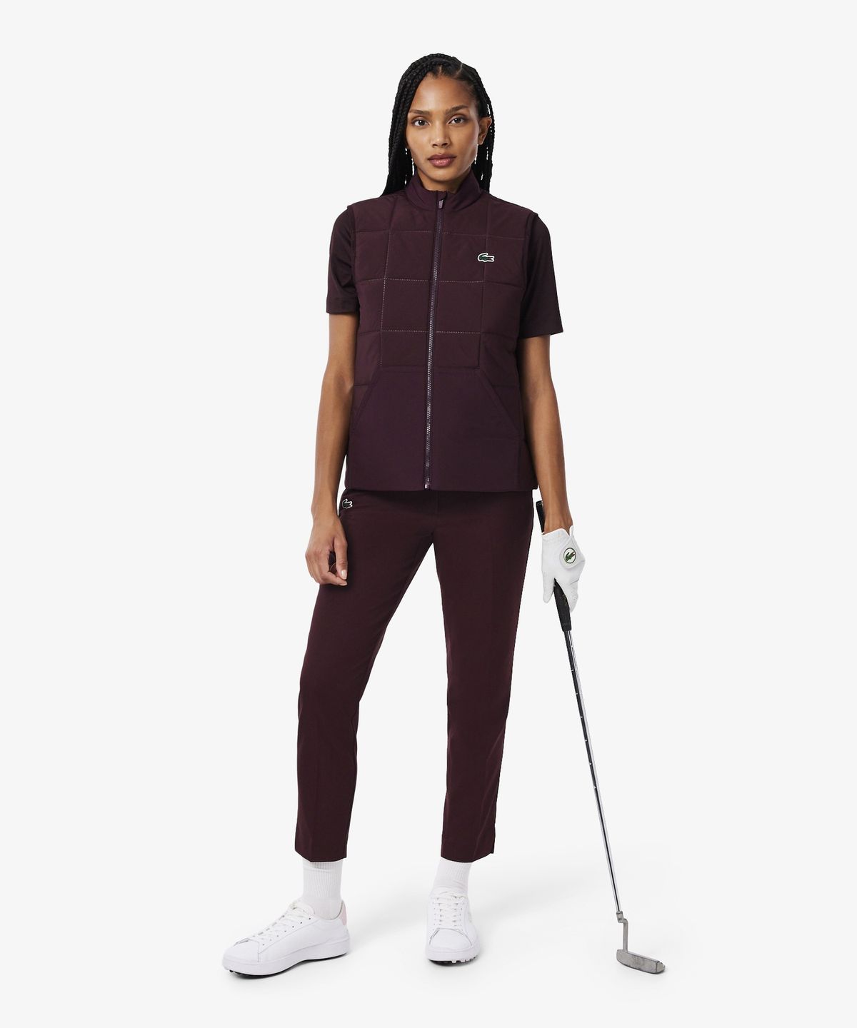 라코스테(LACOSTE) 여성 골프 밑단 슬릿 팬츠 HF4555-56N 3KE