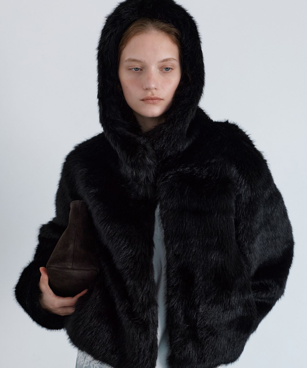 유라고(URAGO) Fox fur hooded jumper