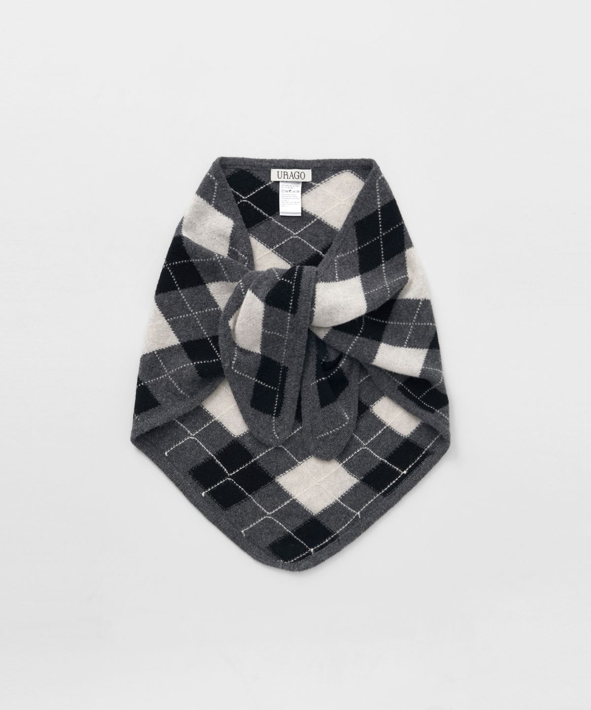 유라고(URAGO) Argyle wool knit scarf