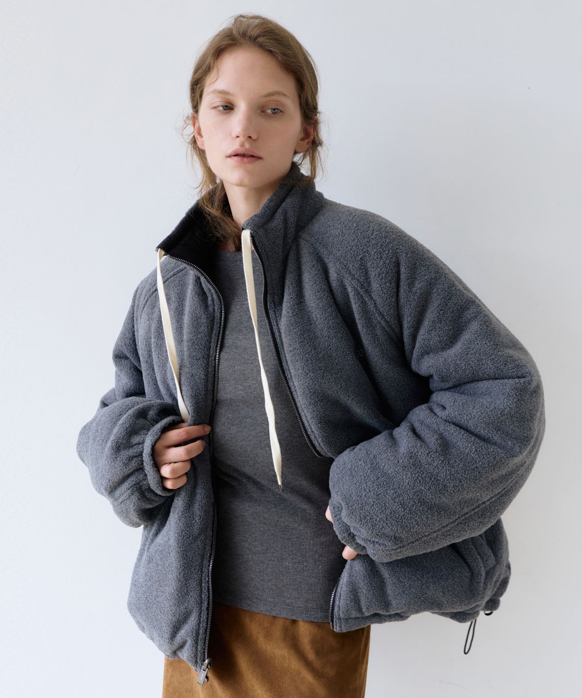 유라고(URAGO) Reversible fleece padded jumper