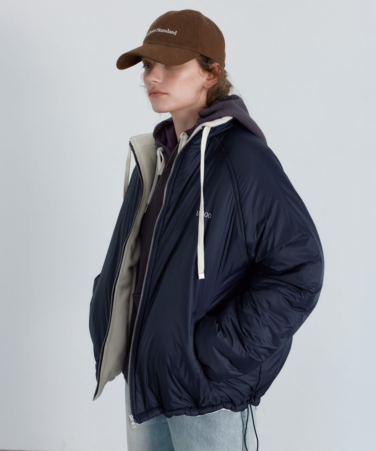 유라고(URAGO) Reversible fleece padded jumper