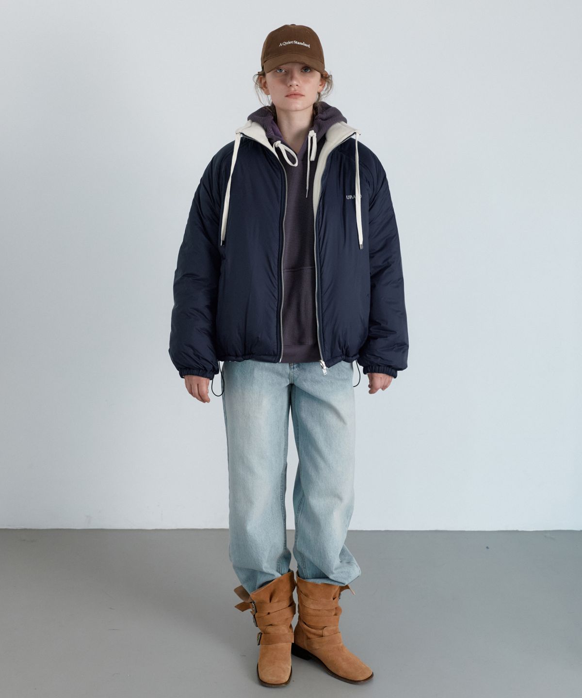 유라고(URAGO) Reversible fleece padded jumper
