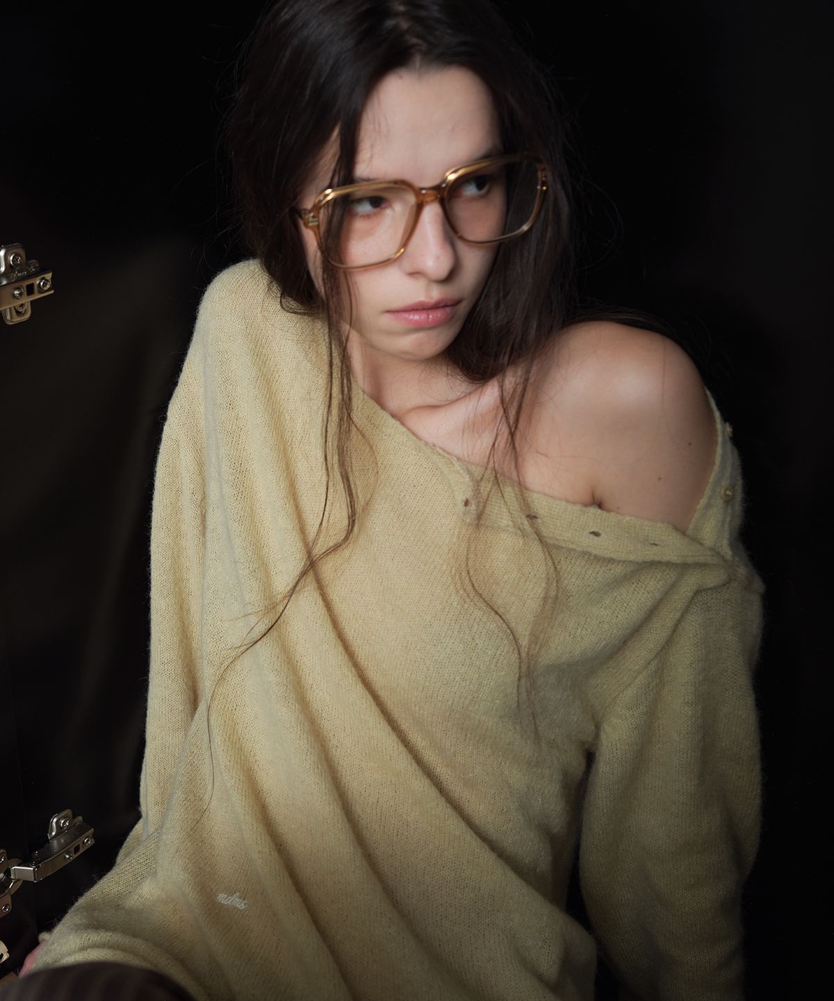 무드무스(MOODMOOSE) BUTTON KNIT YELLOW [MMFA1KN18YL]