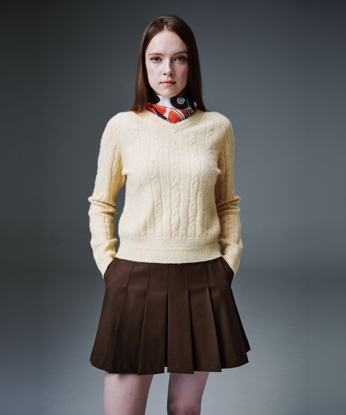 크림골프(KLIMGOLF) Soft Wool Pleat Skirt 소프트 울 플리츠 스커트