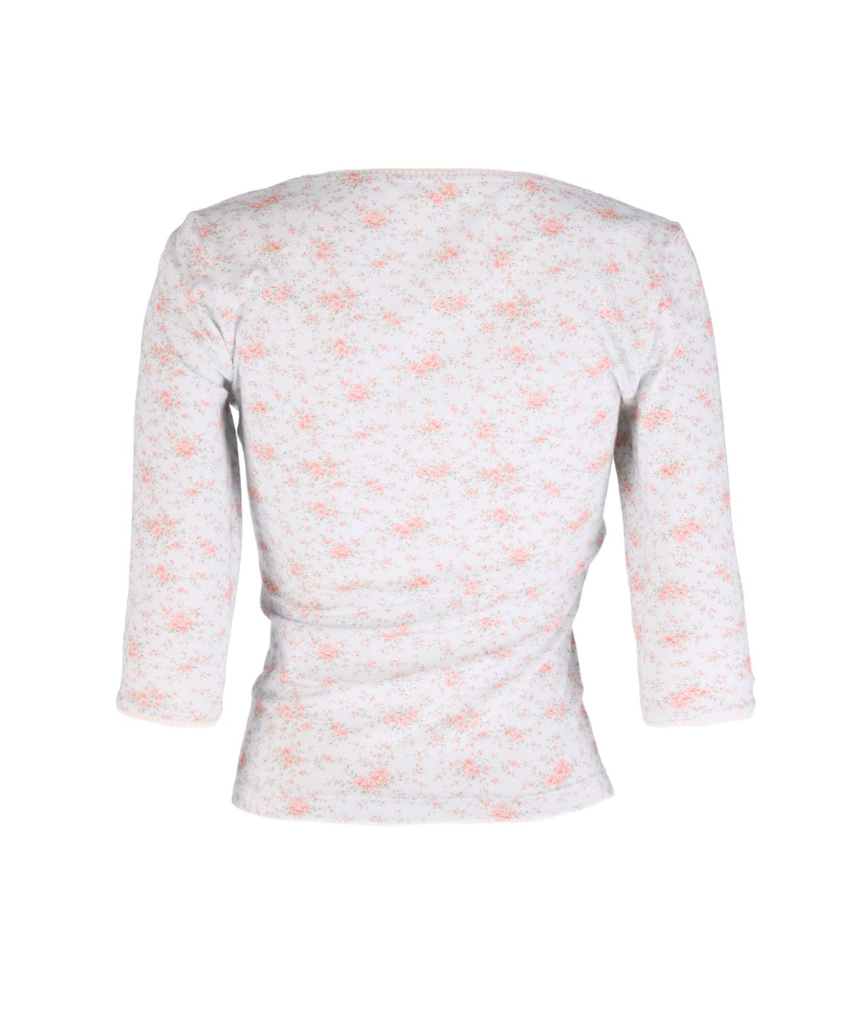 혼쿄(HONKYO) Layered Floral Lacey Half Tee