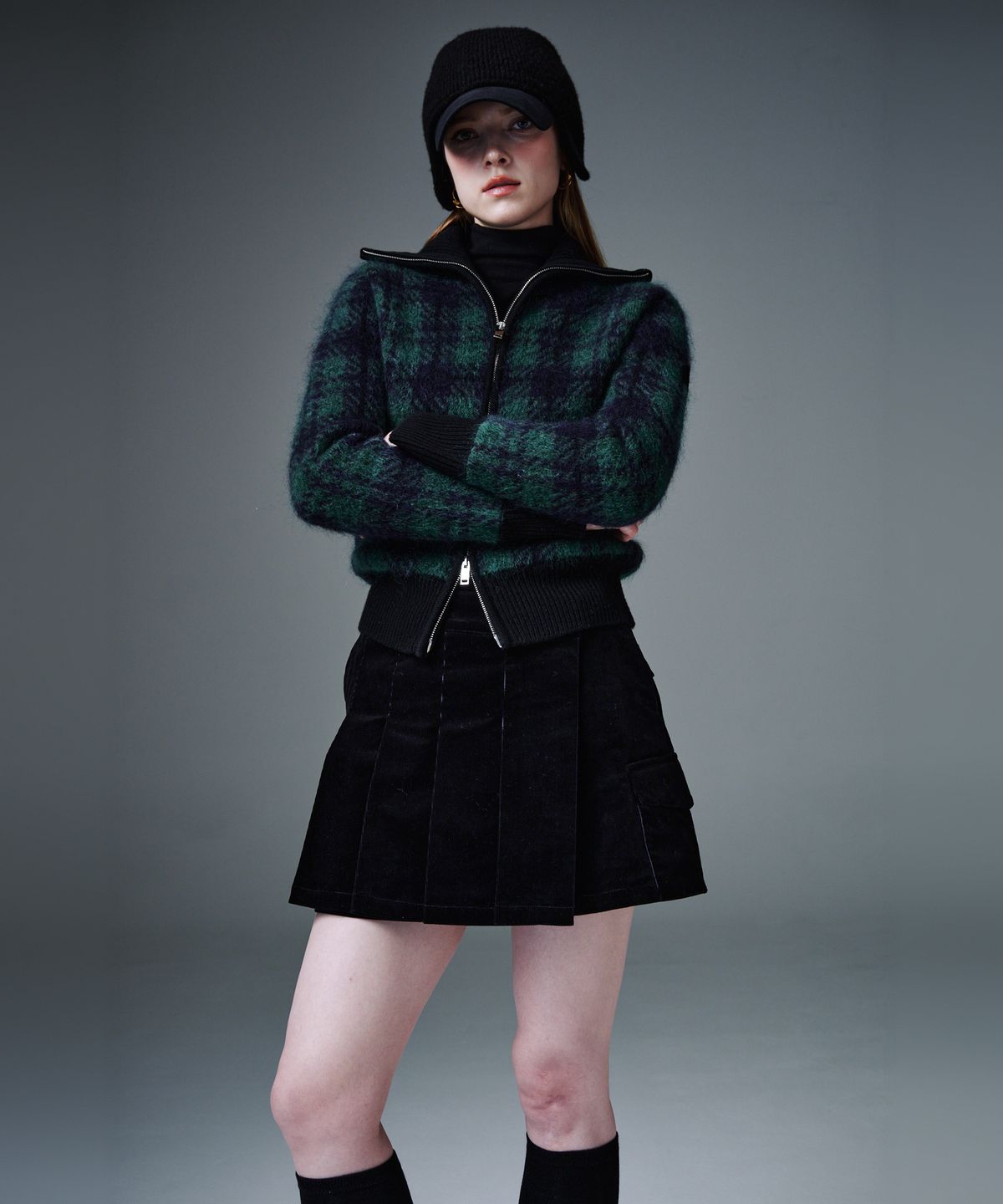 크림골프(KLIMGOLF) Corduroy Wrap Skirt 코듀로이 랩 스커트