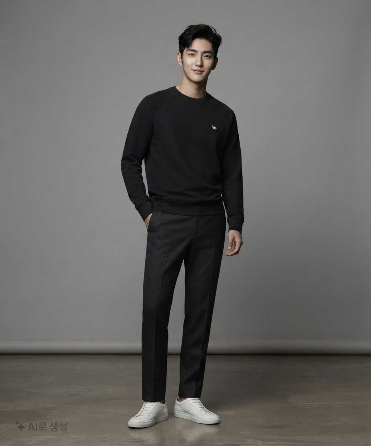 메종 키츠네(MAISON KITSUNE) 22SS 트리컬러 폭스 맨투맨 FM00322KM0001 M