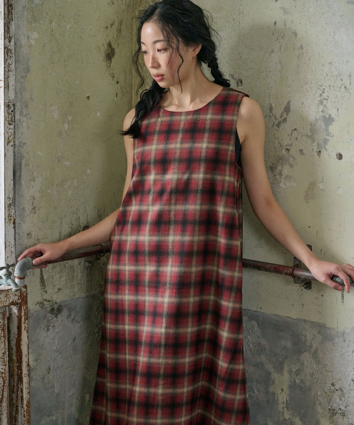 오드페리(ODDPERI) Maxi checkered one piece