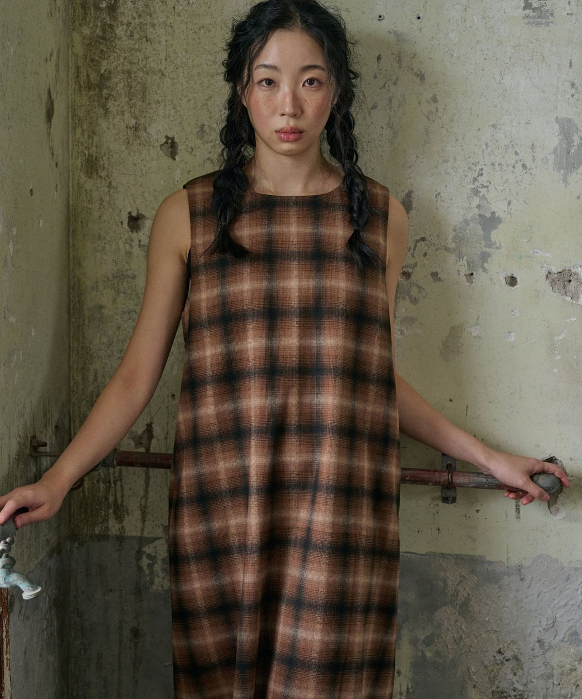 오드페리(ODDPERI) Maxi checkered one piece