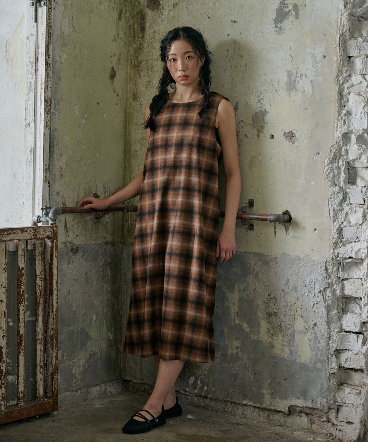오드페리(ODDPERI) Maxi checkered one piece
