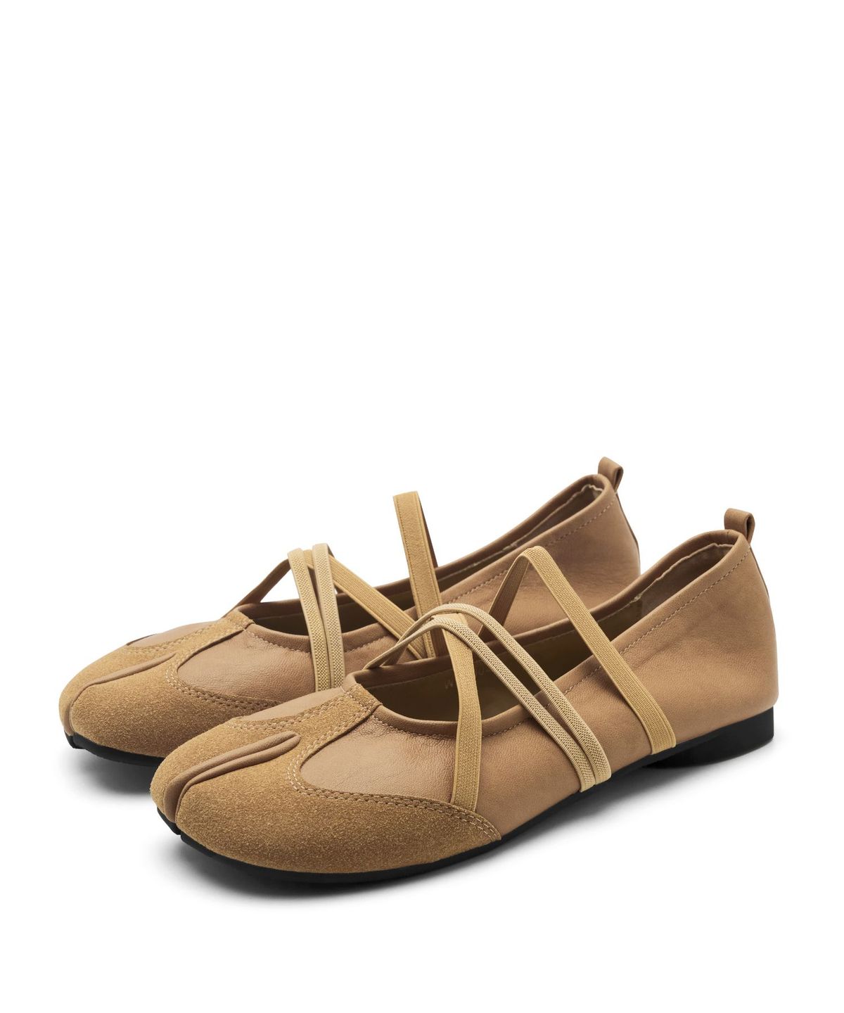 스퍼(SPUR) Multistrap crossover ballet flats 스트랩 타비 플랫 슈즈 2cm - WA9004 (4color)