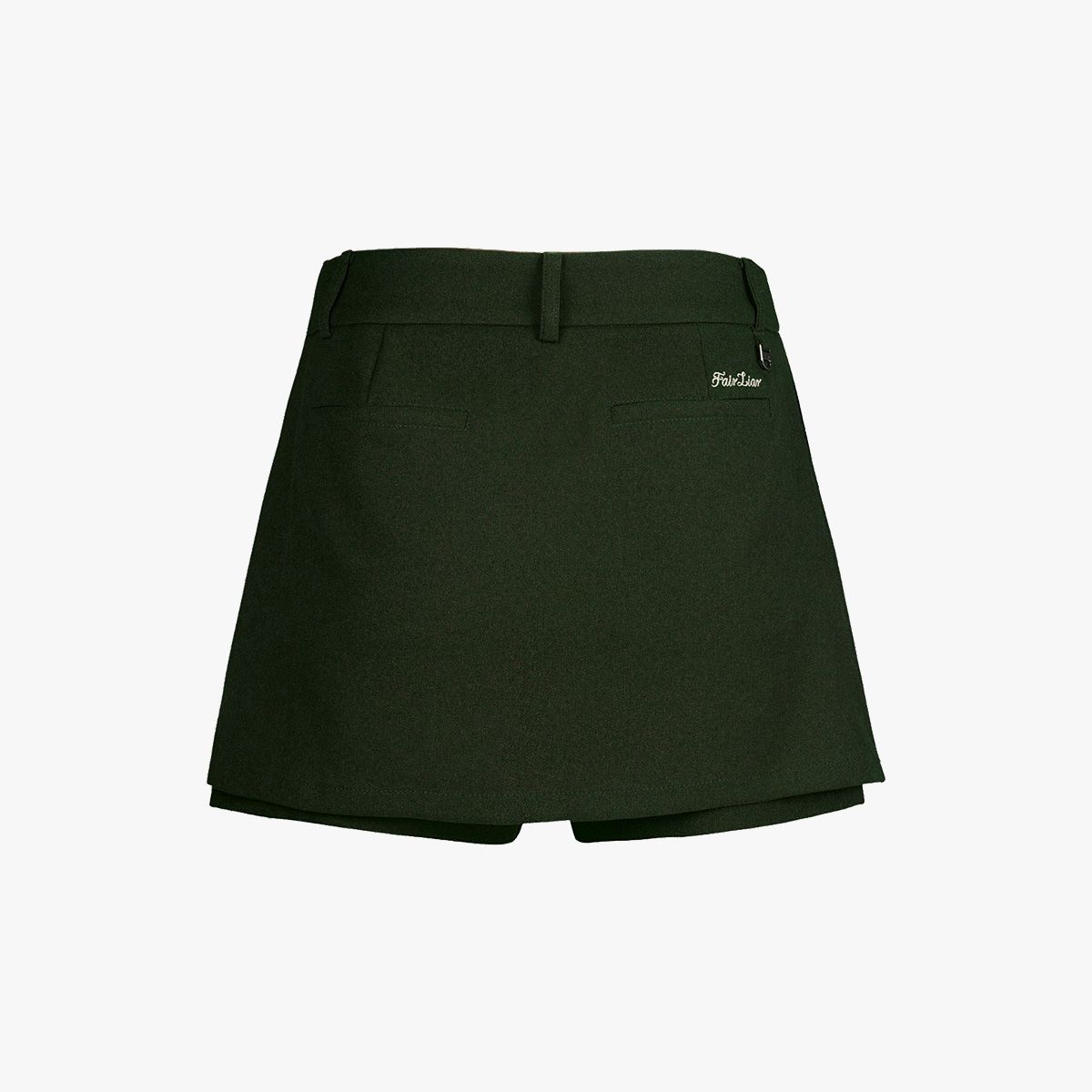 페어라이어 골프(FAIRLIAR GOLF) 레이어드 랩 스커트 (카키)