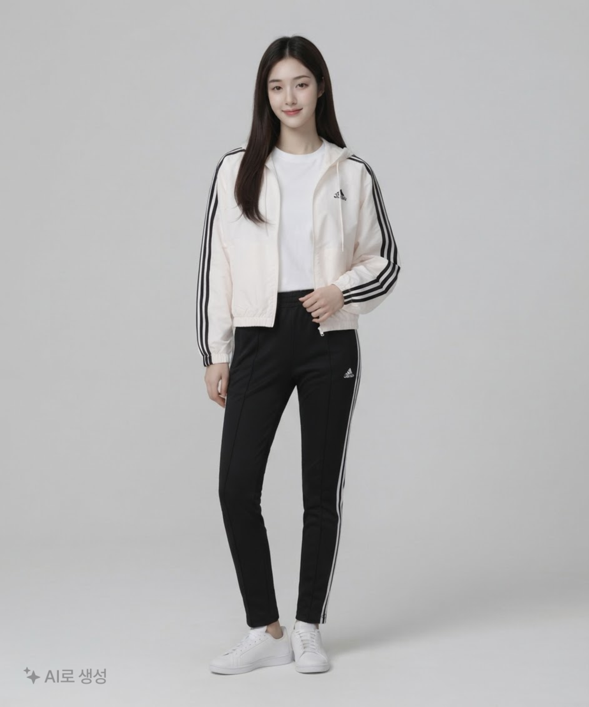아디다스(ADIDAS) 3S 우븐 윈드 브레이커 - 화이트 / IC0560 L