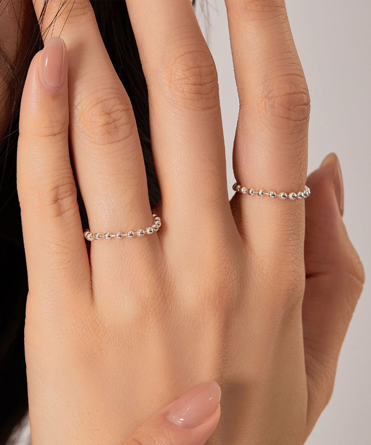 엘렌쥬얼리(HELENE JEWELRY) 925 실버 민볼 체인 Silver 은 반지