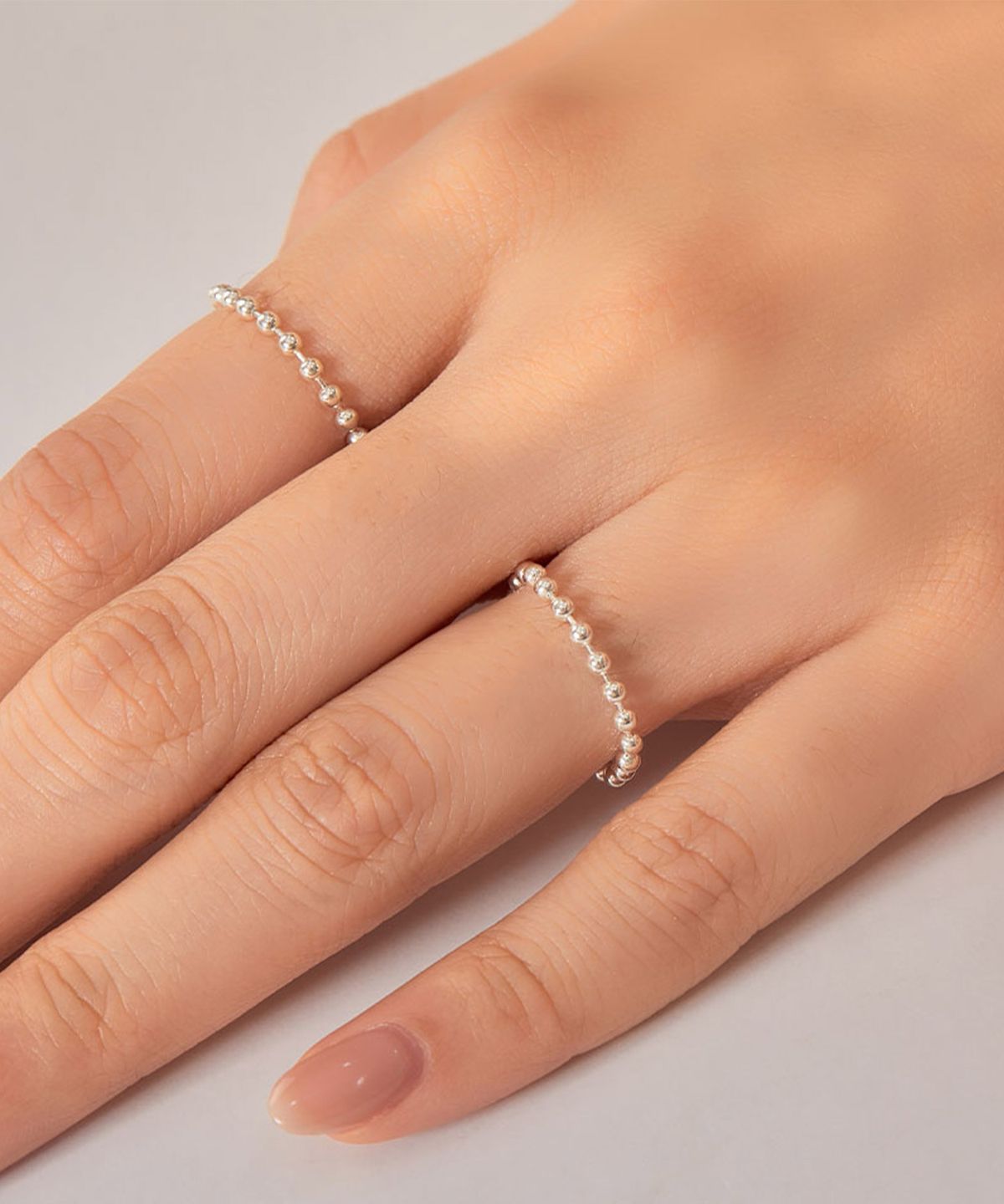 엘렌쥬얼리(HELENE JEWELRY) 925 실버 민볼 체인 Silver 은 반지