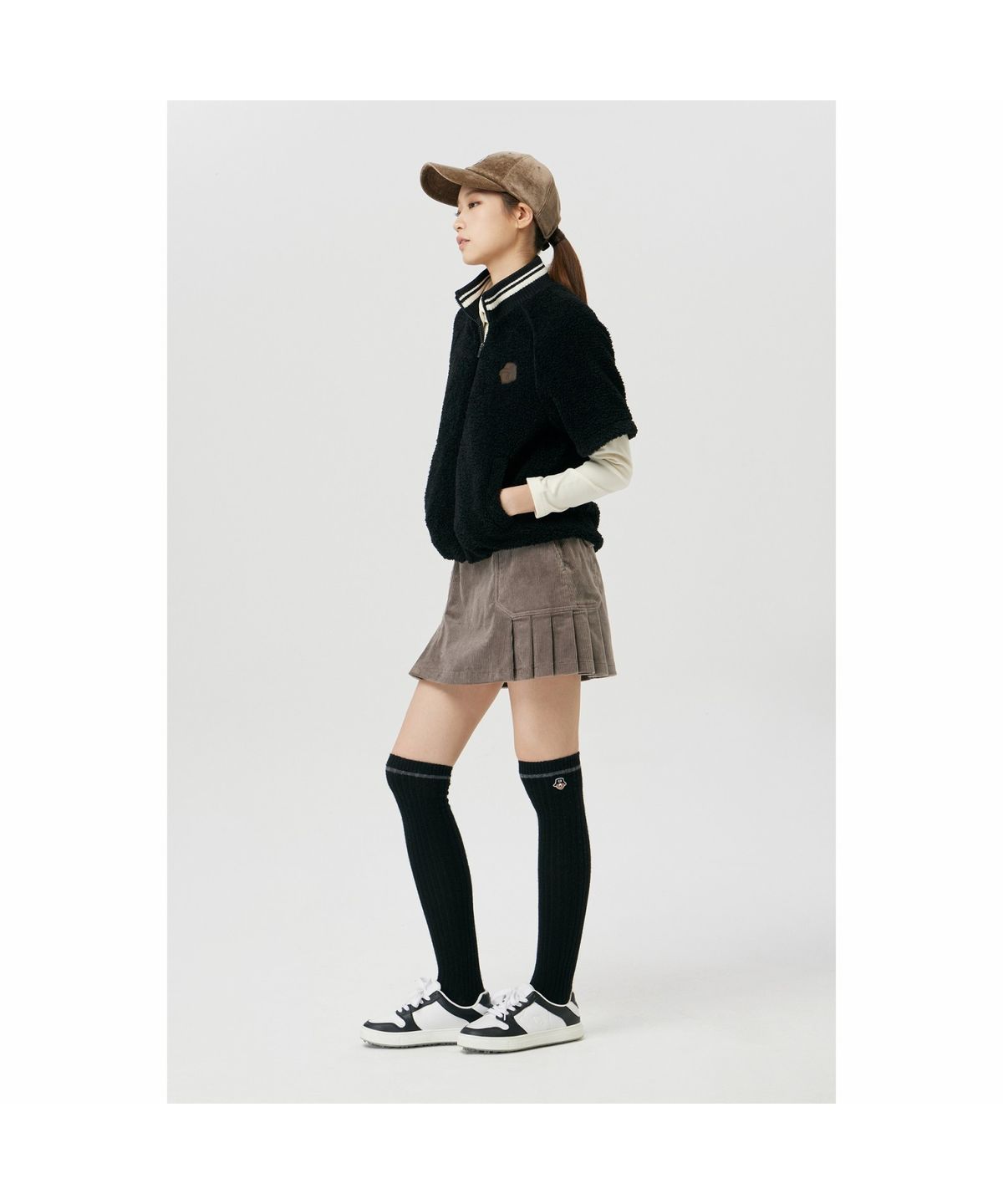 골든베어(GOLDEN BEAR) (여성) Corduroy Pleats Culotte G5KCW26202BRX