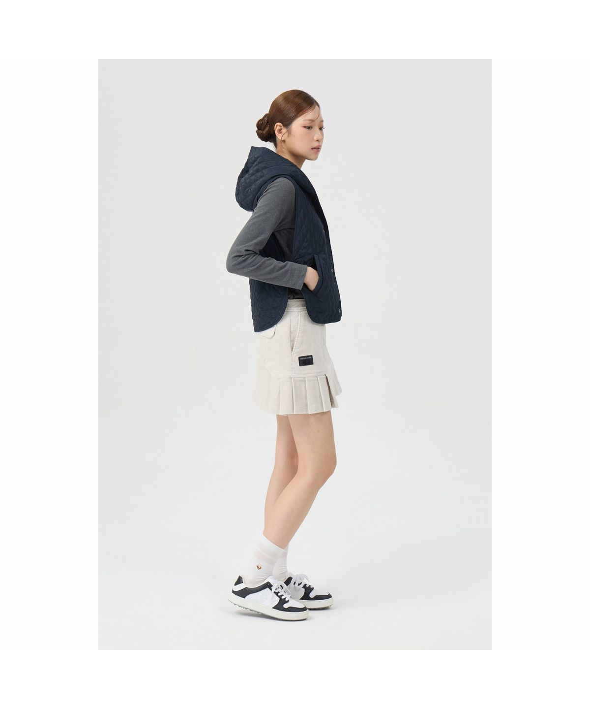 골든베어(GOLDEN BEAR) (여성) Corduroy Pleats Culotte G5KCW26202IVX