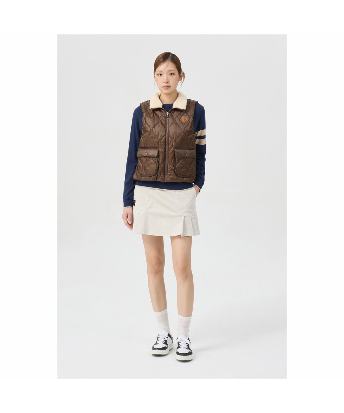 골든베어(GOLDEN BEAR) (여성) Corduroy Pleats Culotte G5KCW26202IVX