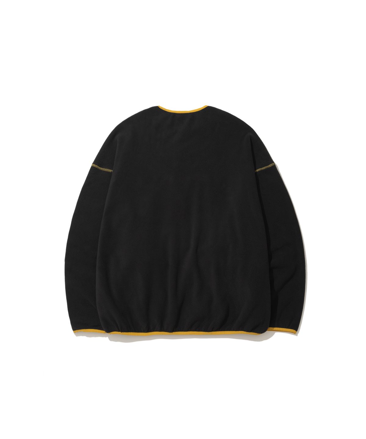 앵글런(ANGLAN) Two-Tone Fleece Pullover - Black