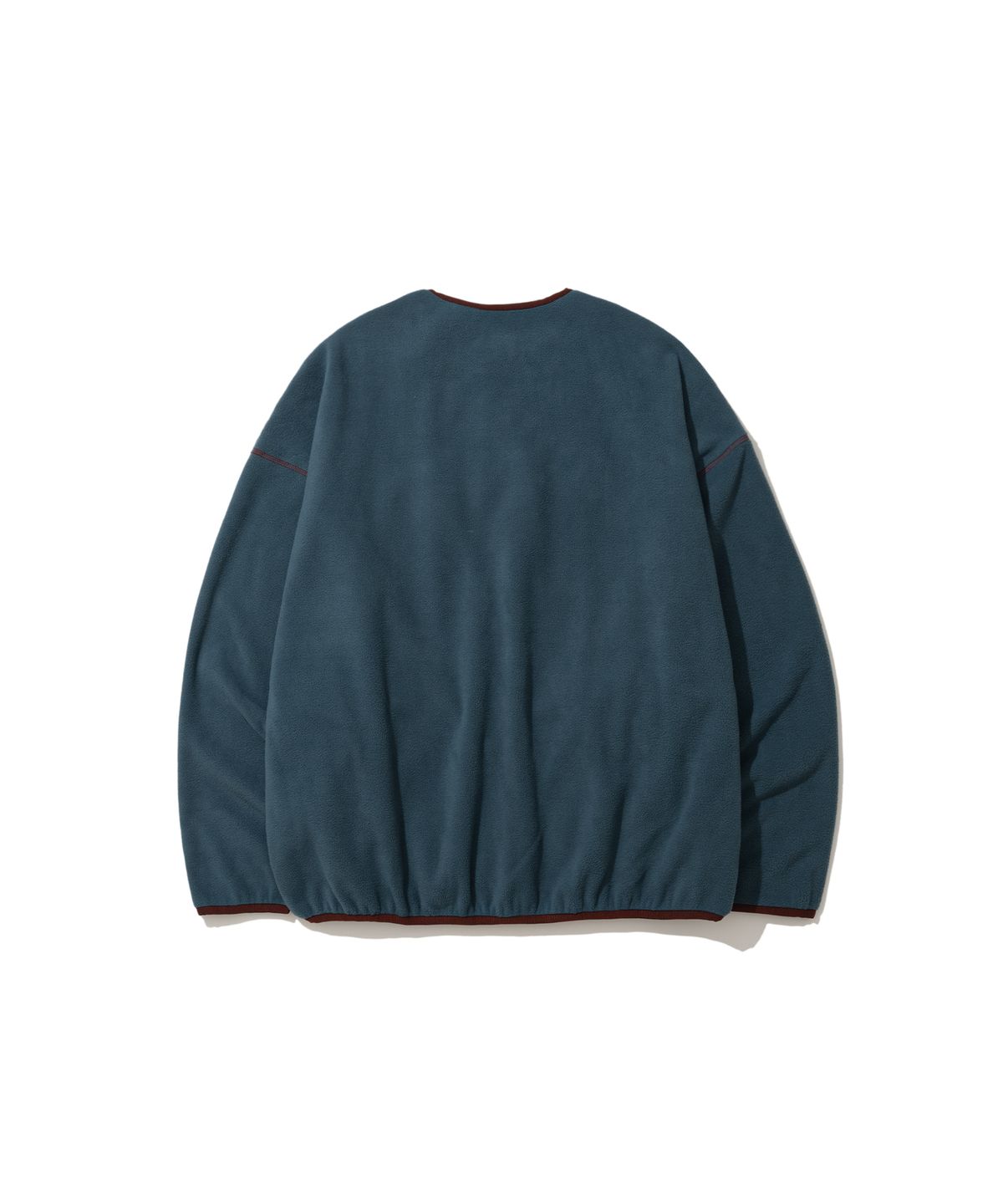 앵글런(ANGLAN) Two-Tone Fleece Pullover - Blue