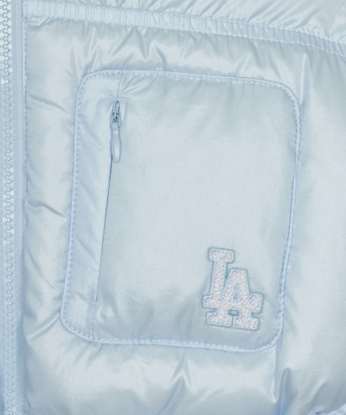 엠엘비 키즈(MLB KIDS) 스트릿 걸즈 리본포인트 유로피안덕 미드다운 LA (L.SKY BLUE)