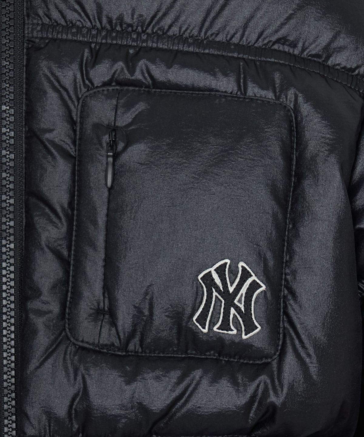 엠엘비 키즈(MLB KIDS) 스트릿 걸즈 리본포인트 유로피안덕 미드다운 NY (Black)