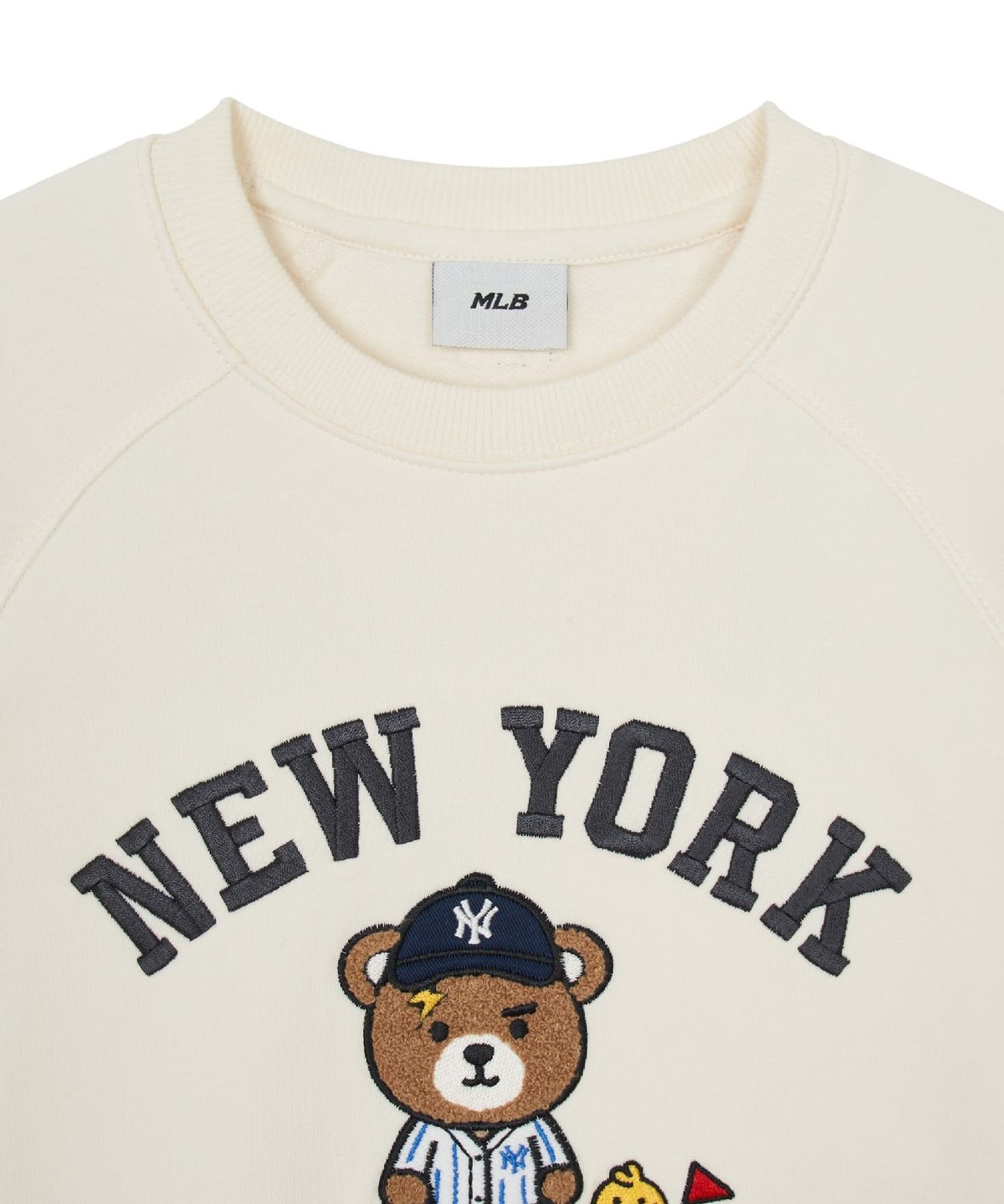엠엘비 키즈(MLB KIDS) 스포티브 프렌즈 캐릭터 기모 맨투맨 NY (Cream)