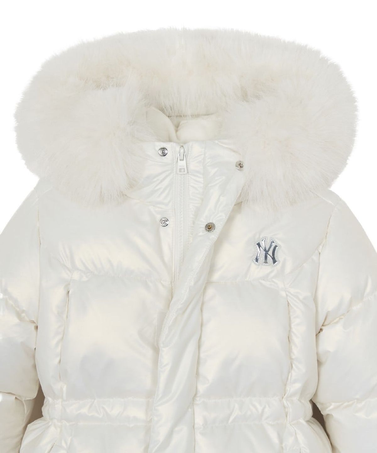엠엘비 키즈(MLB KIDS) 스트릿 걸즈 프리즘 유로피안덕 미드다운 NY (Ivory)