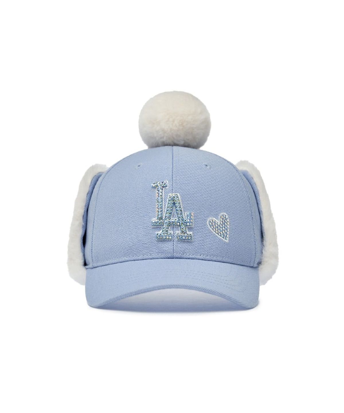 엠엘비 키즈(MLB KIDS) 여아 스톤 귀달이캡 LA (L.SKY BLUE)