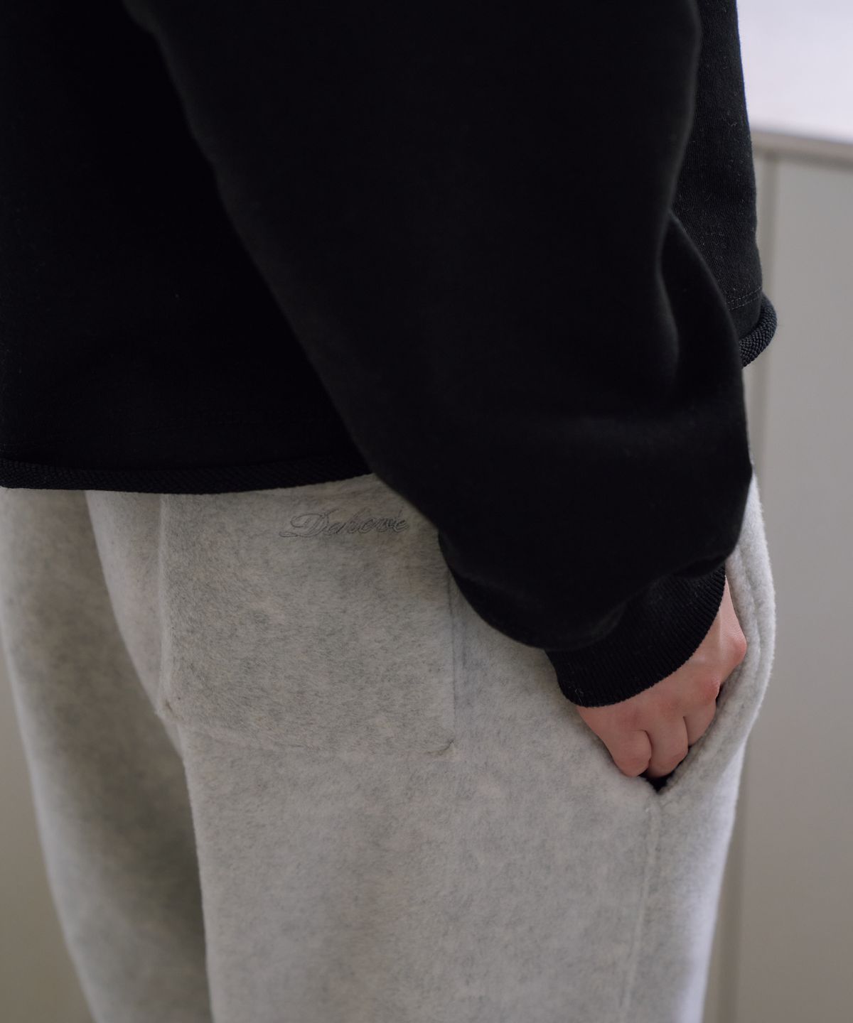 드헤베(DEHEVE) Cozy Fleece Pants [Gray]