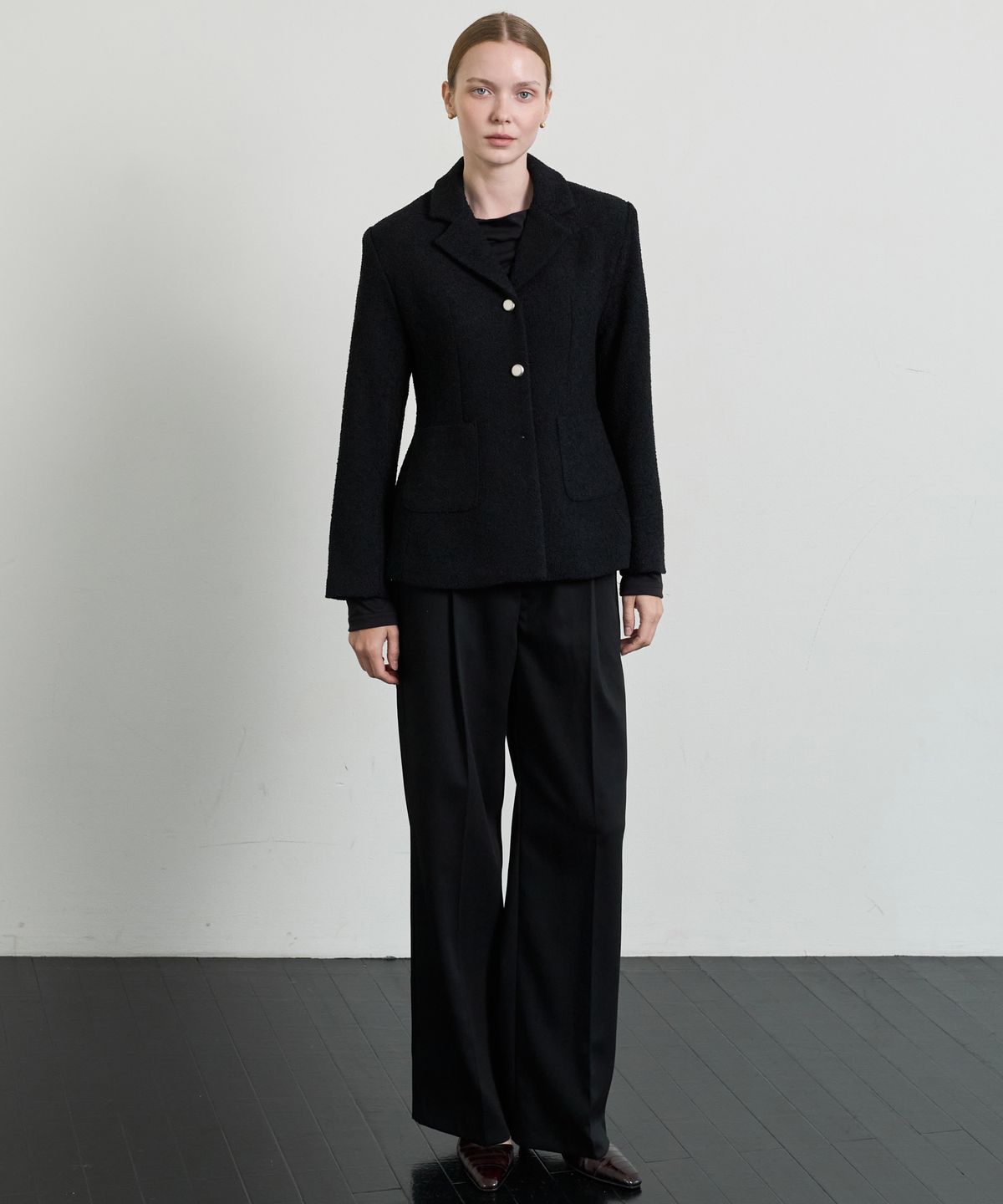누토프(NUTOFFE) Poin Tweed Jacket_Black