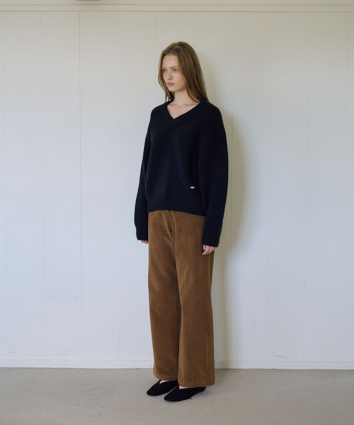 드헤베(DEHEVE) Signature Corduroy Pants [Brown]