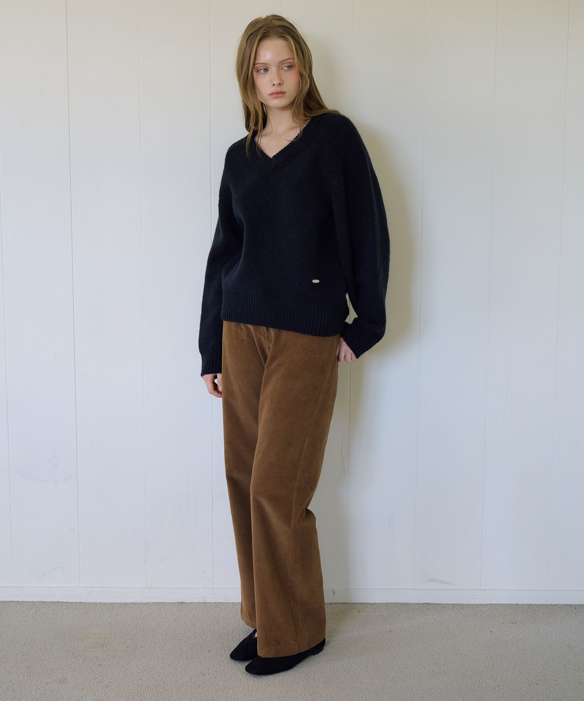 드헤베(DEHEVE) Signature Corduroy Pants [Brown]