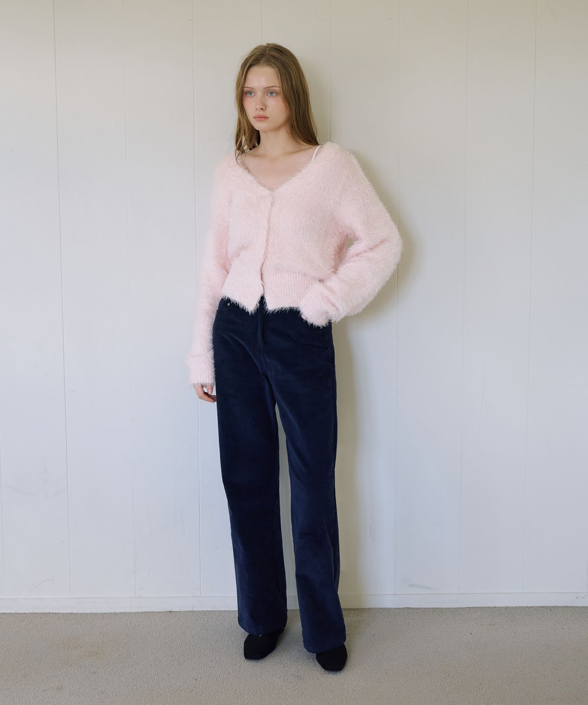 드헤베(DEHEVE) Signature Corduroy Pants [Navy]