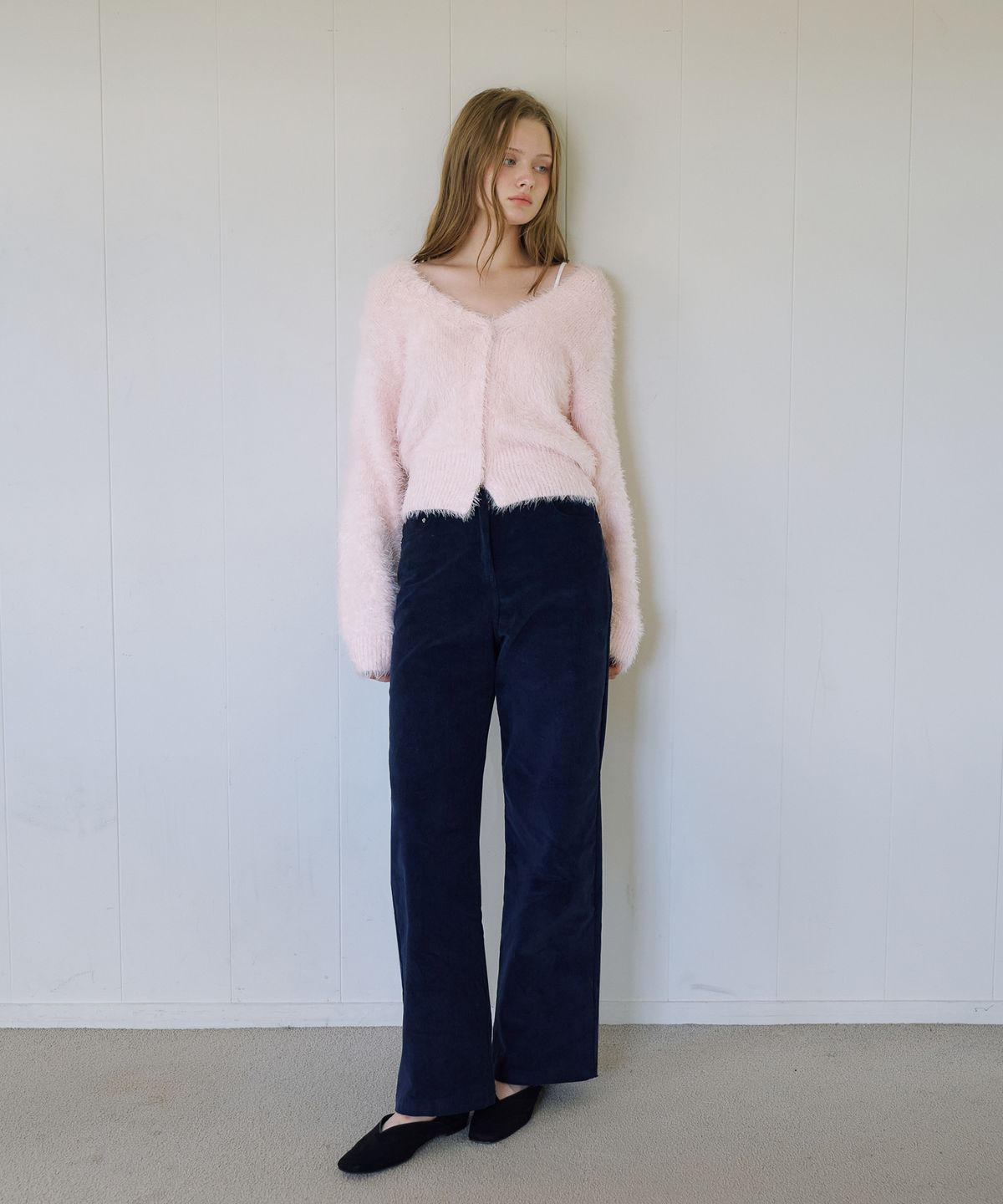 드헤베(DEHEVE) Signature Corduroy Pants [Navy]