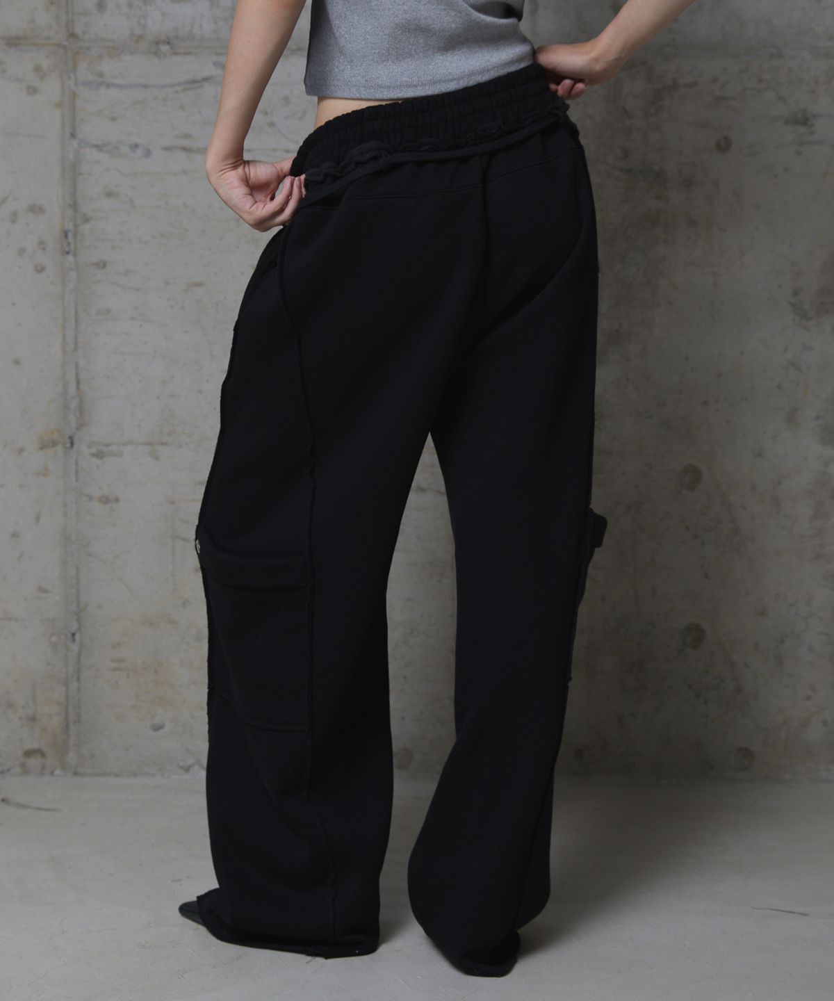 분트(VOONT) Utility Pocket Wide Pants (BLACK)